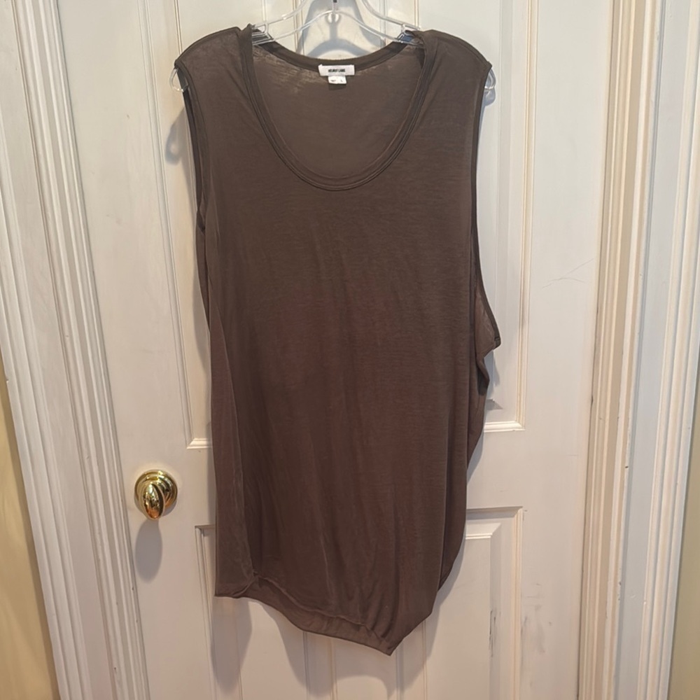 Helmut Lang Brown Sleeveless Tank